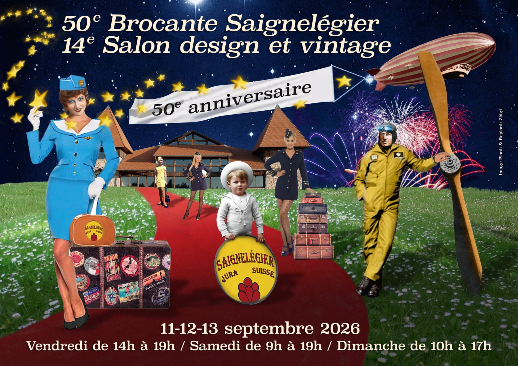 Flyer: Brocante de Saignelégier – Salon design et vintage
